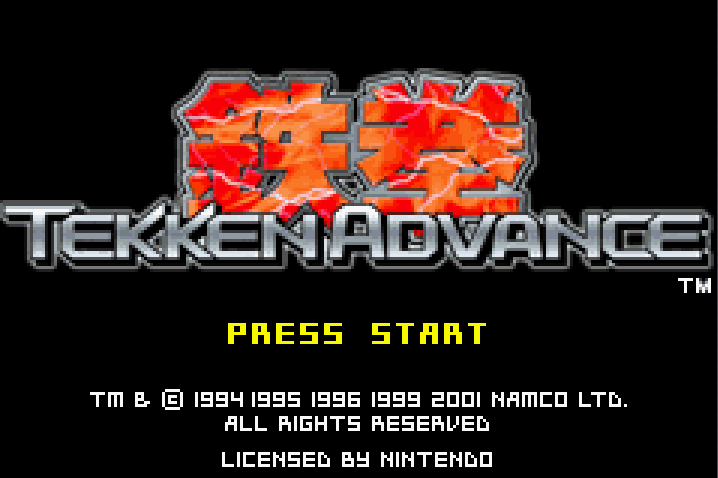 Tekken Advance Title Screen